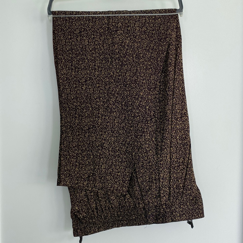 Black and shimmer gold pants